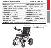 COOLBABY DDLY01: Lightweight Folding Electric Wheelchair with Intelligent Four-wheel Drive for Adult Mobility. - coolbabymalls